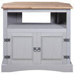 vidaXL Table console Gamme Corona Pin mexicain Gris 80x43x78 cm