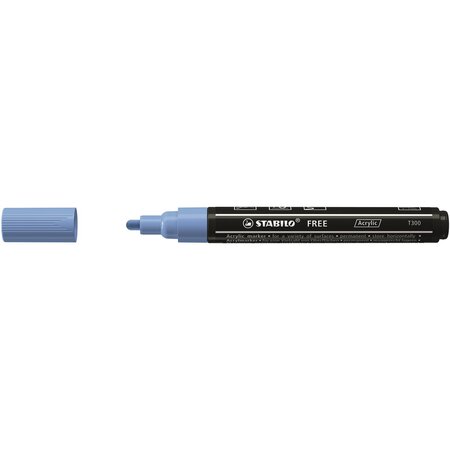 Marqueur pointe moyenne FREE acrylic T300 bleu cobalt STABILO