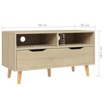 vidaXL Meuble TV Chêne sonoma 90x40x48 5 cm Aggloméré