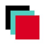 3 vinyles permanents 91 x 33 cm - noir  rouge  menthe