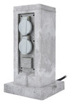 Borne jardin IP44 2x 16A + Programmateur câble H07RN-F 3G1 5mm²  5 mètres - ZENITECH