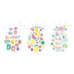 3 x 4 feuilles d'autocollants Tutti Frutti