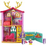 Enchantimals - nouvelle maison danessa biche 53 cm avec poupée  figurine animal  accessoires - maison mini-poupée - des 4 ans