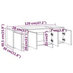 vidaXL Meuble TV Gris béton 120x30x40 5 cm Aggloméré