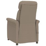 vidaXL Fauteuil de massage électrique Taupe Similicuir daim