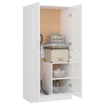 vidaXL Garde-robe Blanc brillant 82 5x51 5x180 cm Aggloméré