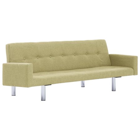 vidaXL Canapé-lit avec accoudoir Vert Polyester