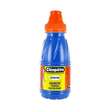 Gouache néfertari bleu primaire 250 ml cléopâtre