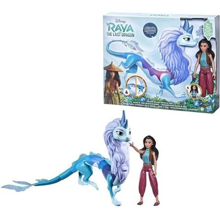 Disney - raya et le dernier dragon - raya et sisu multicolores - jouet aquatique pour enfants - a partir de 3 ans