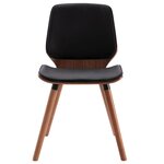 vidaXL Chaises à manger lot de 4 noir similicuir