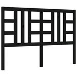 vidaXL Cadre de lit avec tête de lit noir 140x190 cm bois massif
