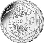 Pièce de monnaie en argent 10 euro g 13 millésime 2023 mascotte - paris 2024 para athletisme