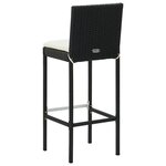 vidaXL Tabourets de bar de jardin et coussins lot de 4 résine tressée