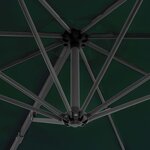 vidaXL Parasol en porte-à-faux et poteau en aluminium 300 cm Vert