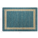 vidaXL Tapis fait à la main Jute Bleu 80x160 cm