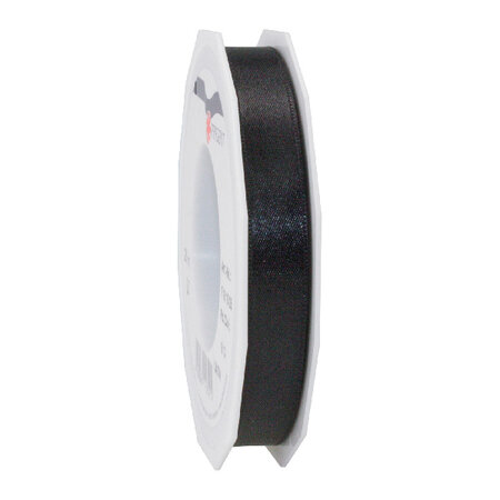 Satin double face 25-m-rouleau 15 mm noir