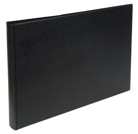 Classeur Rembordé Pvc Dos Rond 4 Anneaux 30mm - A3 Horizontal - Noir - Exacompta