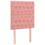 vidaXL Sommier tapissier avec matelas et LED Rose 80x200 cm Velours