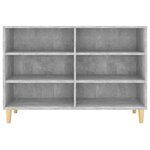 vidaXL Buffet Gris béton 103 5x35x70 cm Aggloméré