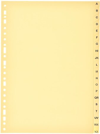 Jeu de 20 intercalaires 'alphabétiques' en Carte Recyclée 175g COUTAL