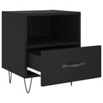 vidaXL Tables de chevet 2 Pièces noir 40x35x47 5 cm bois d’ingénierie