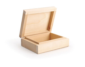 Boite coffret en bois Carte 12 x 9.5 H 4 Cm