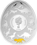 Pièce de monnaie en Argent 2 Dollars g 31.1 (1 oz) Millésime 2023 Dinosaurs in Asia AURORACERATOPS RUGOSUS