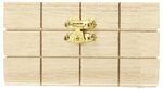 Boite Carree Motif Cube En Bois 130X130X60mm