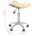 vidaXL Chaises pivotantes à manger lot de 6 crème similicuir