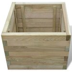 vidaXL Lit surélevé 50x50x40 cm Bois Carré
