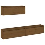 vidaXL Meubles TV 3 Pièces Marron miel Bois massif de pin