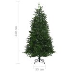 vidaXL Arbre de Noël artificiel avec LED et boules vert 240 cm PVC PE