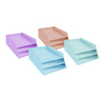Corbeille À Courrier Combo 3 Niveaux Carton Aquarel - X 4 - Exacompta