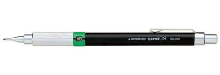 Porte-mines PREMIUM M9552 Grip 0,9mm Noir Bague Verte UNI-BALL