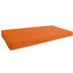Matelas orange - 2 coussins