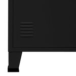vidaXL Bibliothèque industrielle Noir 80x32x180 cm Acier