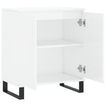 vidaXL Buffet Blanc brillant 60x35x70 cm Bois d'ingénierie