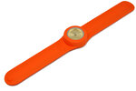 Montre classic bracelet orange et cadran gold sun.