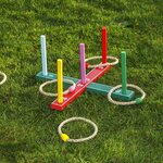 HI Jeu de lancer d'anneaux en bois d'extérieur