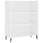 vidaXL Buffet haut Blanc brillant 69 5x34x180 cm Bois d'ingénierie
