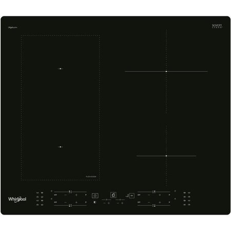 WHIRLPOOL WLB9560NE/IXL - Table de cuisson induction - 4 zones - 7200W total - L 59 cm  x  P  51 cm - Noir