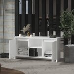 vidaXL Meuble TV Blanc 102x37 5x52 5 cm Aggloméré