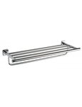 Etagère de douche avec porte-serviettes 65,6 cm TASI en laiton chromé
