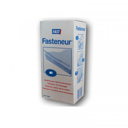 Boîte de 50 relieurs en plastique pour dossier fast