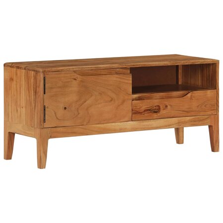 vidaXL Meuble TV Bois d'acacia massif 88 x 30 x 40 cm