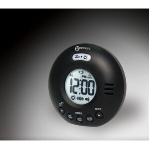 Geemarc wns voyager réveil de voyage vibrant/flash et sonnerie amplifié +75 db / noir