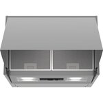 Hotte escamotable bosch - l 60 cm - argent - evacuation / recyclage - 625 m³/h - 70 db - 3 vitesses d'aspiration