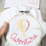 FRENCH KITS-French'Kits - Broderie décorative - Montgolfière-Kit créatif fabriqué avec amour en France