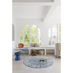 Tapis coton motif alphabet - bleu - 150 Ø