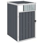 vidaXL Abri de poubelle Gris 72x81x121 cm Acier